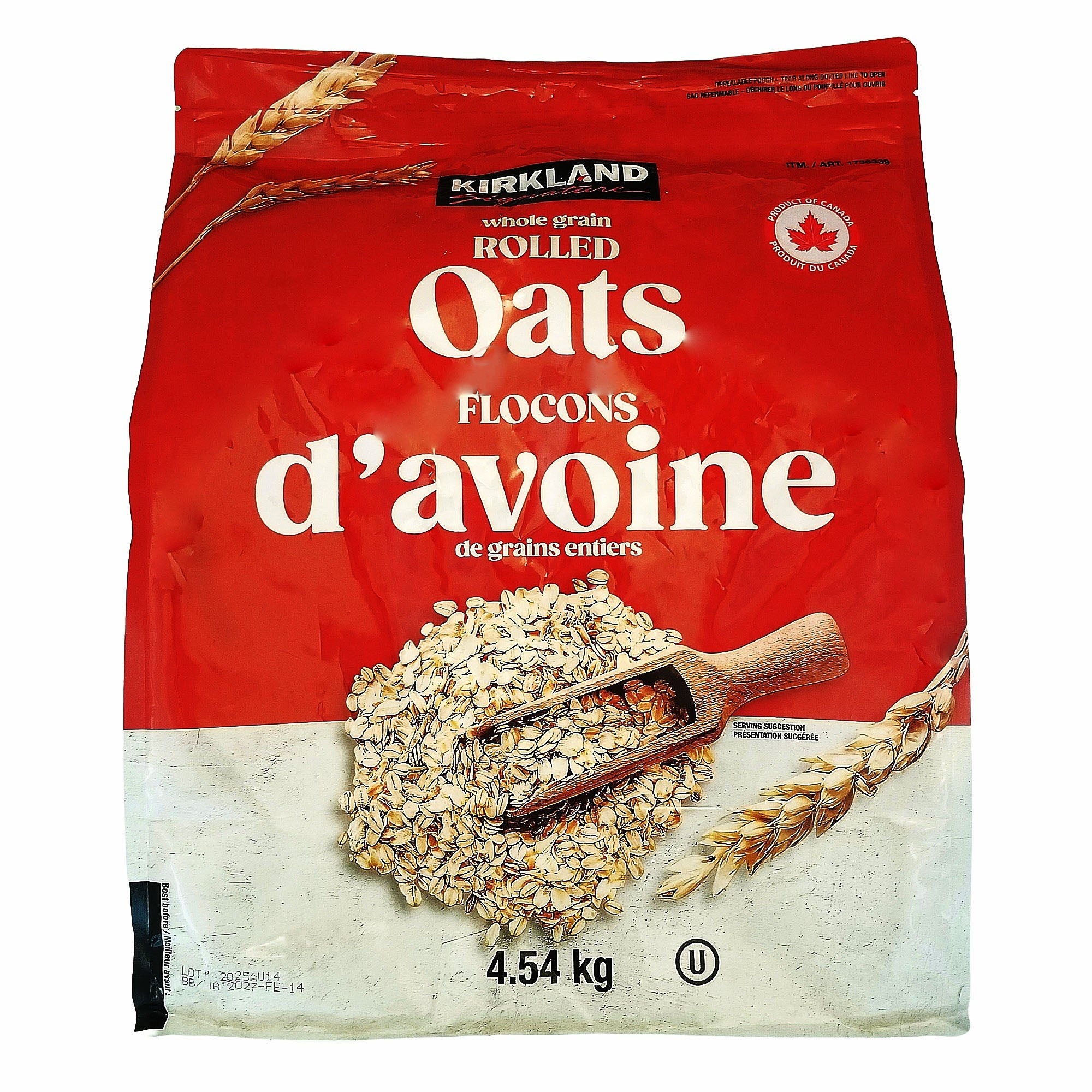 Kirkland Signature Whole Grain Rolled Oats 4.54 kg (160 oz)