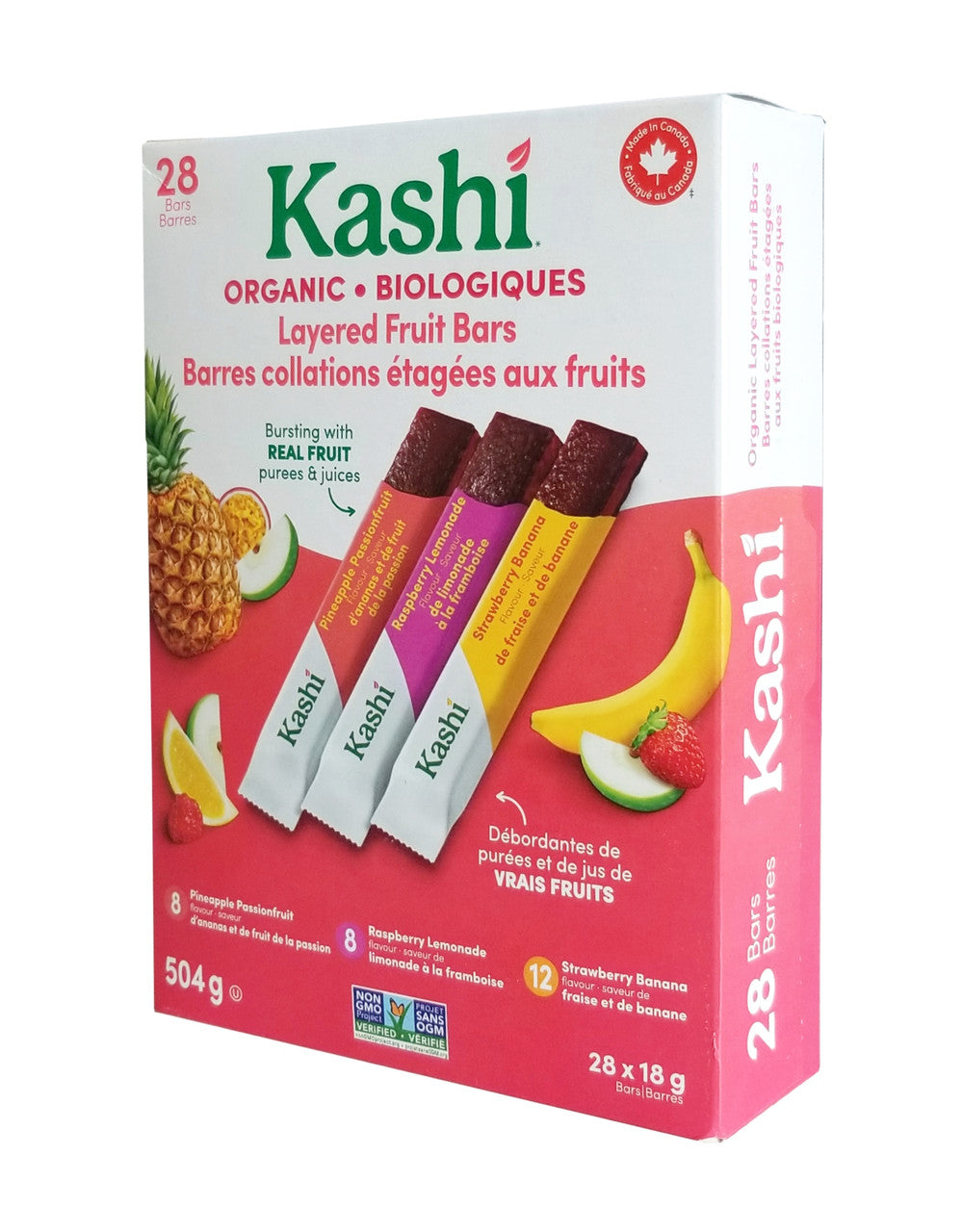 Kashi Organic Layered Fruit Bars, 28 Bars, 504g/17.6 oz, Box {Imported from Canada}