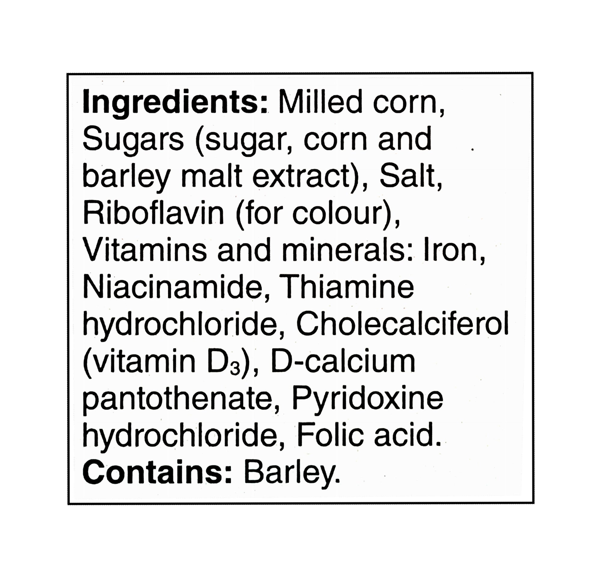 Kellogg's Frosted Flakes Cereal 355g -  Ingredients 