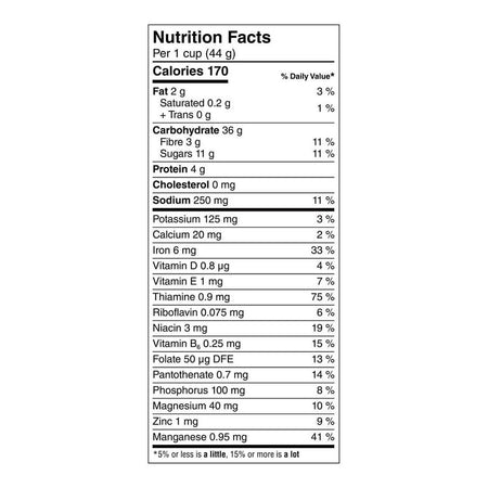 Kellogg's Special K Vanilla Almond, Family Pack, Cereal 570g/20 oz. Box Nutrition Facts