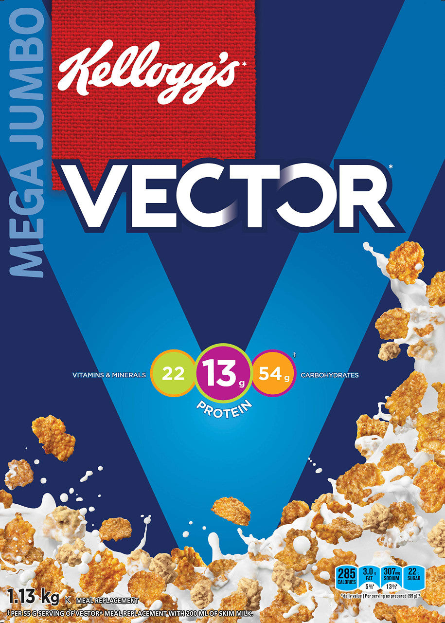 Kellogg's Vector Meal Replacement Cereal, 1.13 Kg/2.5lbs Box Cover