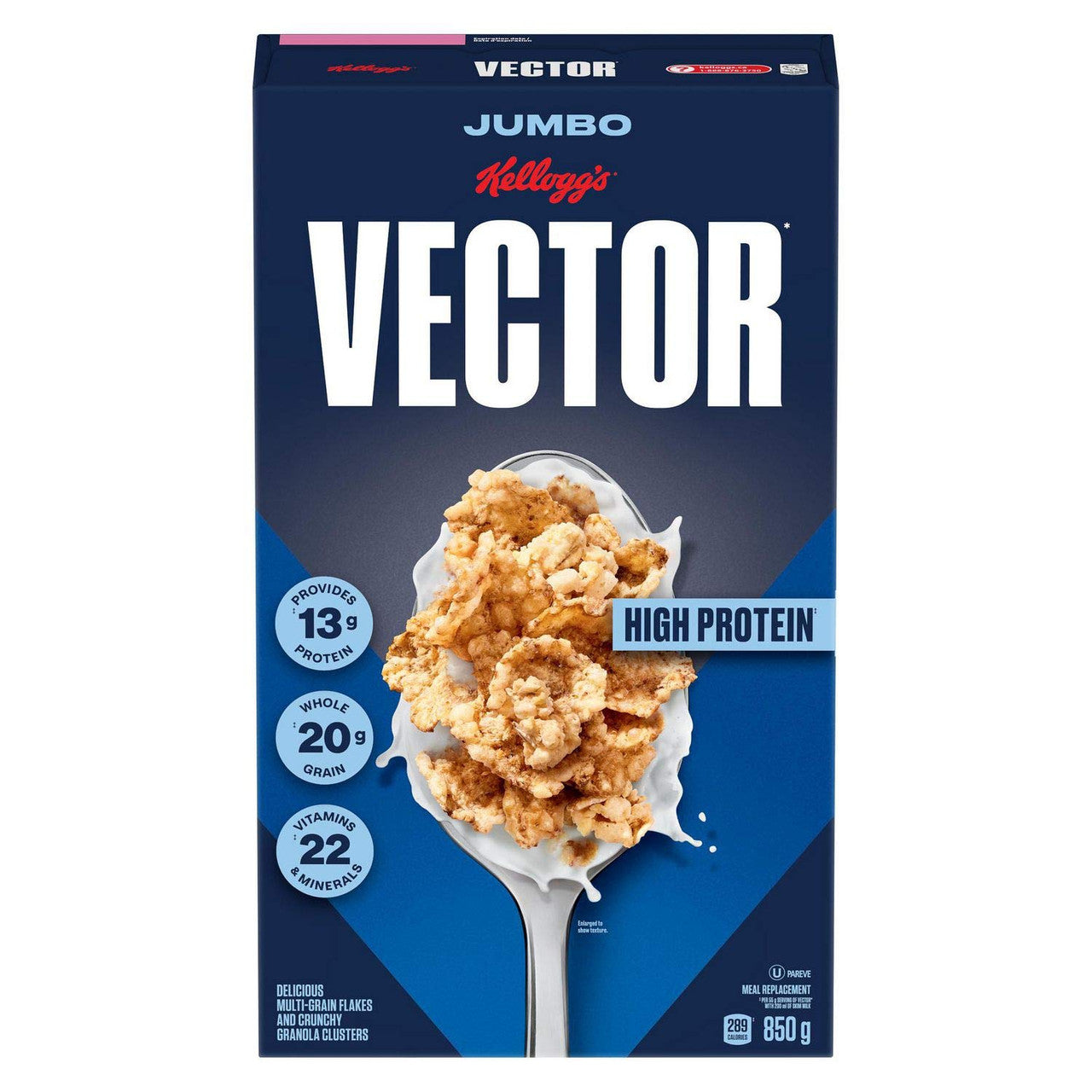 Kellogg's Vector Meal Replacement Cereal, Jumbo Size, 850g/30oz