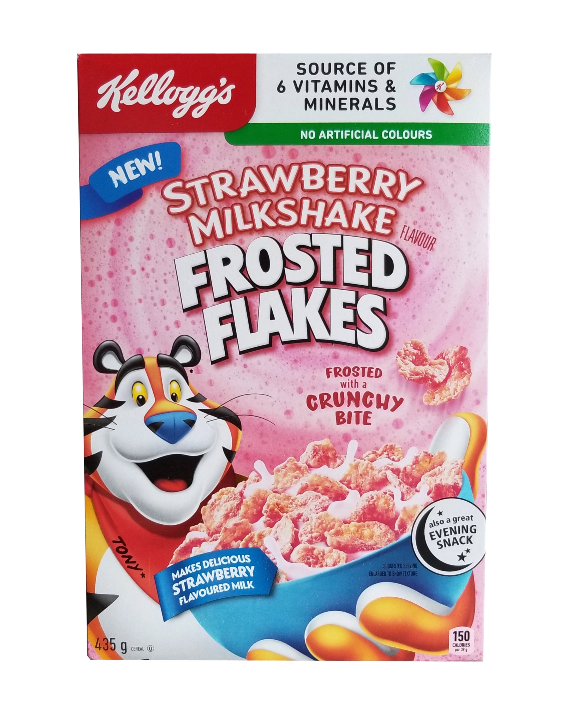 Kellogg's Strawberry Milkshake Flavored Frosted Flakes Cereal, 435g/15 ...