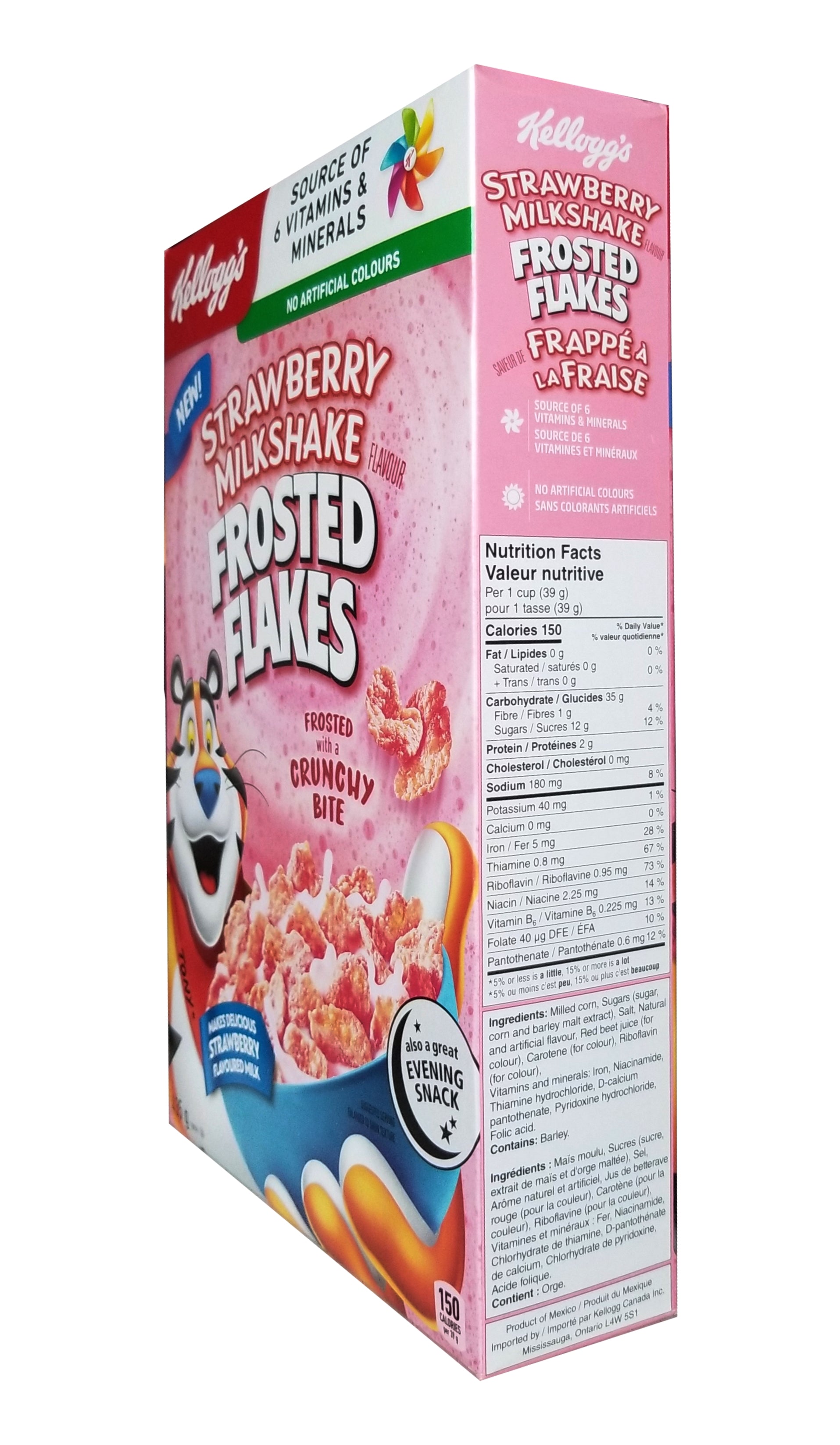 Kelloggs Strawberry Milkshake Flavored Frosted Flakes Cereal 435g15 Oz Box Imported From 6430