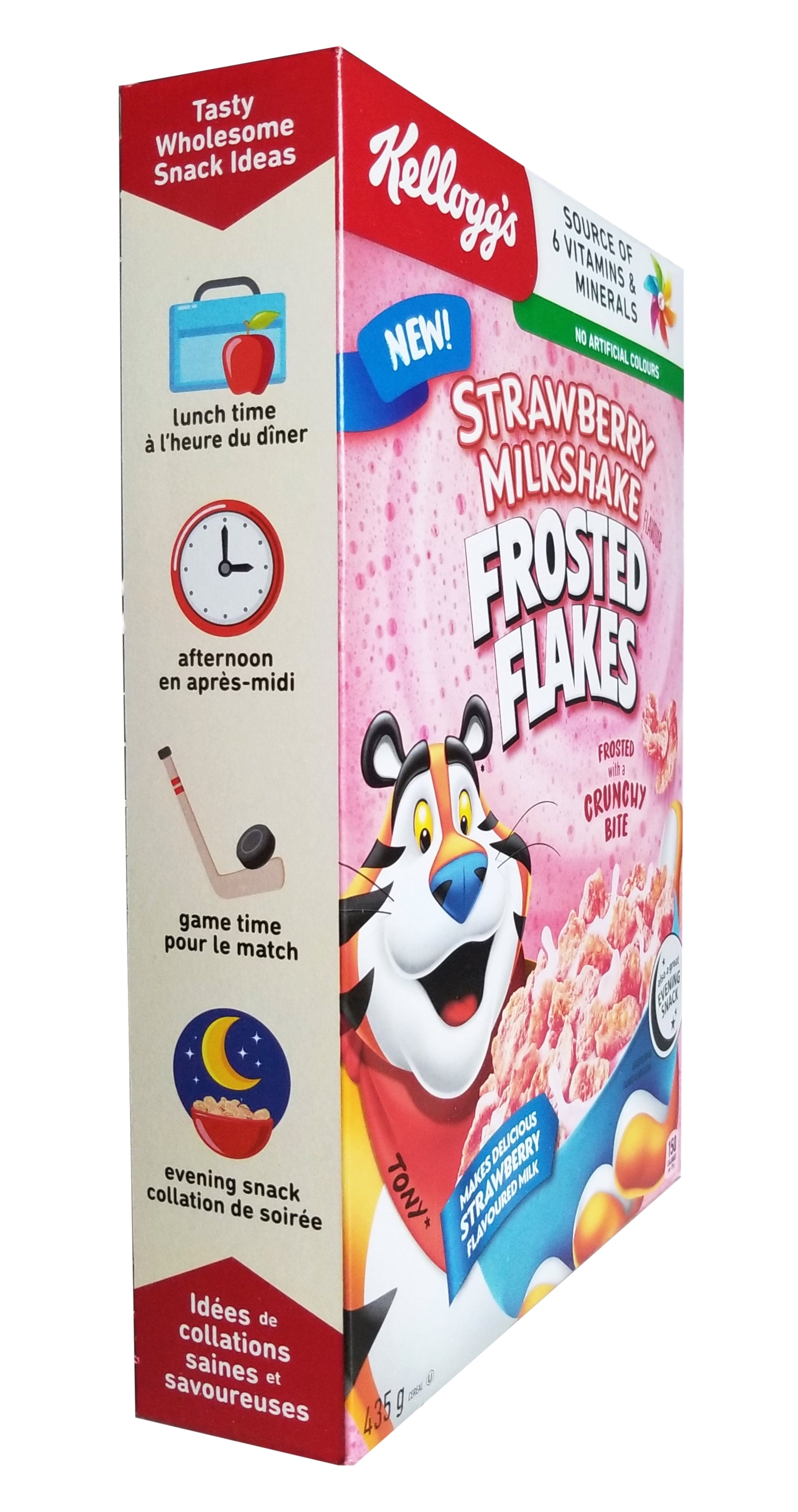 Kellogg's Strawberry Milkshake Flavored Frosted Flakes Cereal, 435g/15 oz.  Box {Imported from Canada}