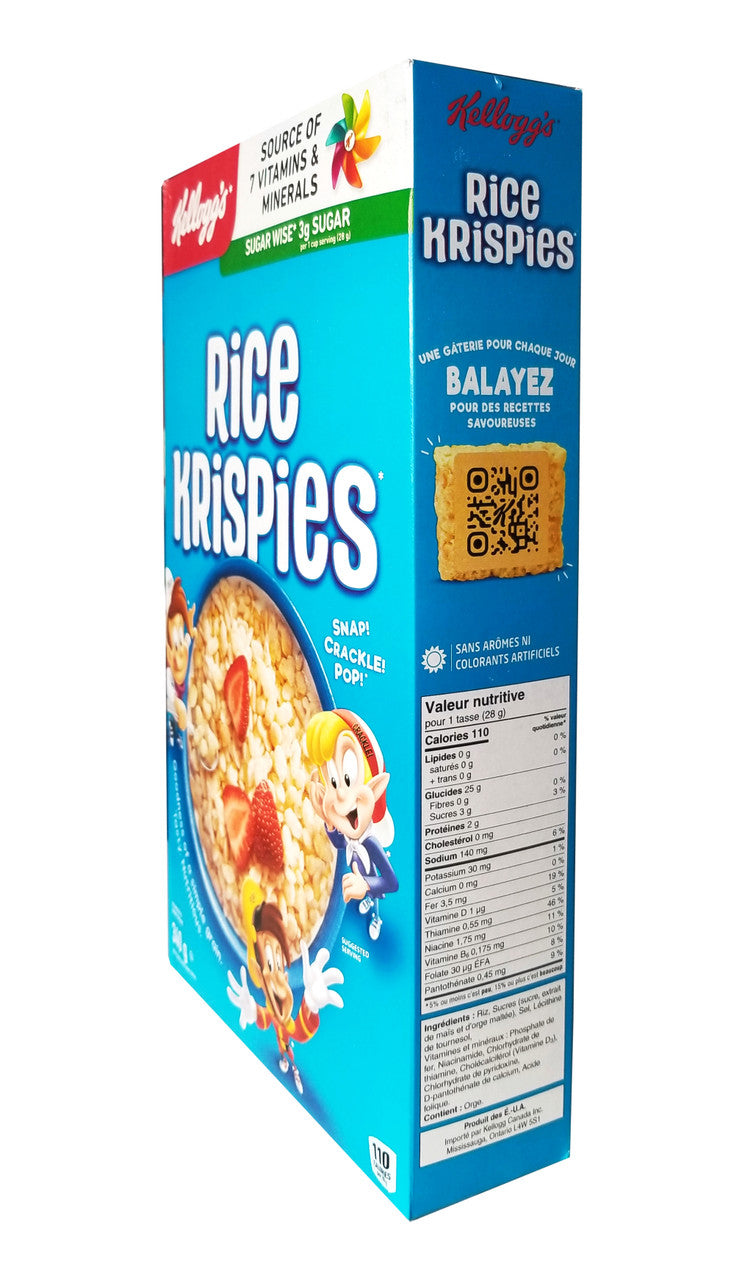 Kellogg's, Rice Krispies Cereal, 340g/12 oz., {Imported from Canada}