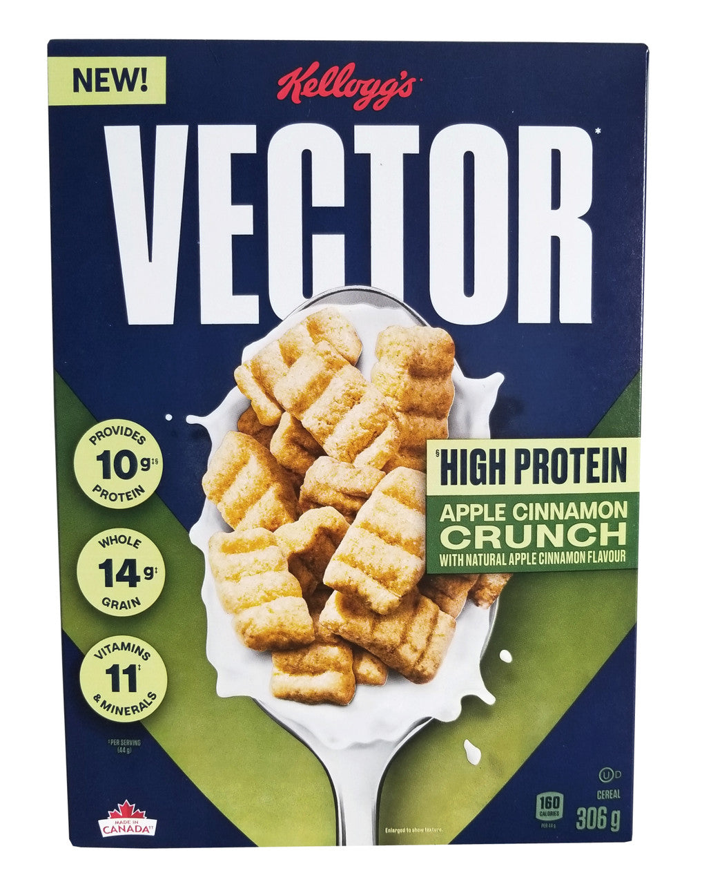 Kellogg's Vector Apple Cinnamon Crunch Cereal, 306g/10.7 oz. Box {Imported from Canada}