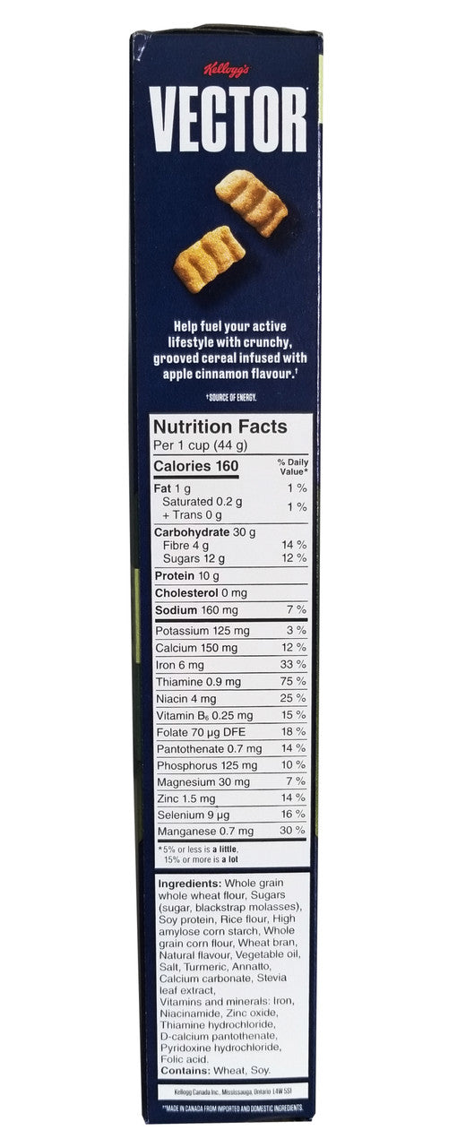 Kellogg's Vector Apple Cinnamon Crunch Cereal, 306g/10.7 oz. Box {Imported from Canada}