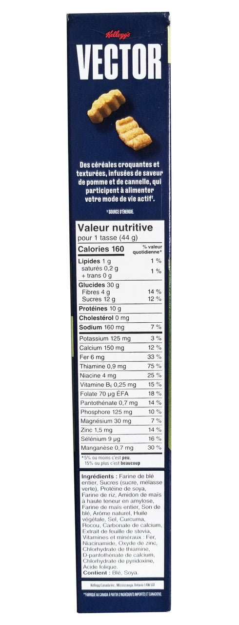 Kellogg's Vector Apple Cinnamon Crunch Cereal, 306g/10.7 oz. Box {Imported from Canada}