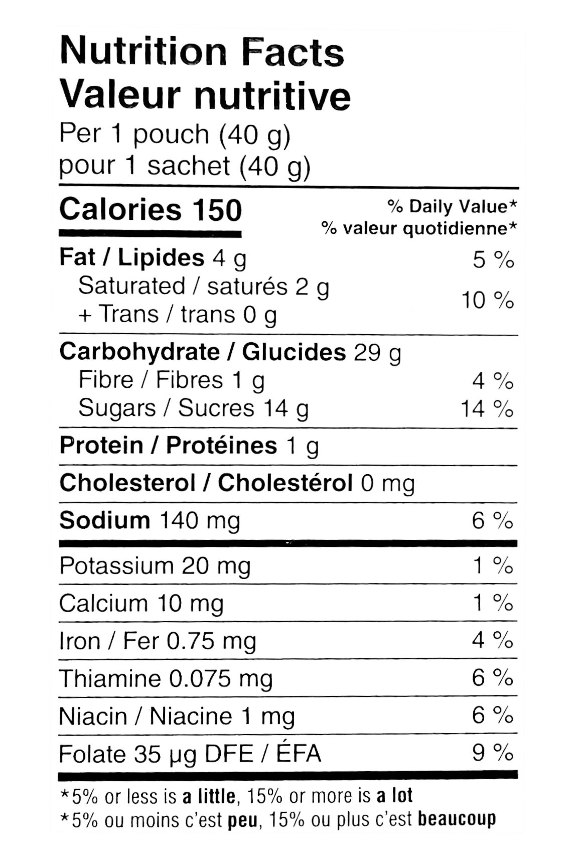 Kellogg's Pop-Tarts Bites, Frosted Cinnamon Roll, 10 pouches, 400g, nutrition label.