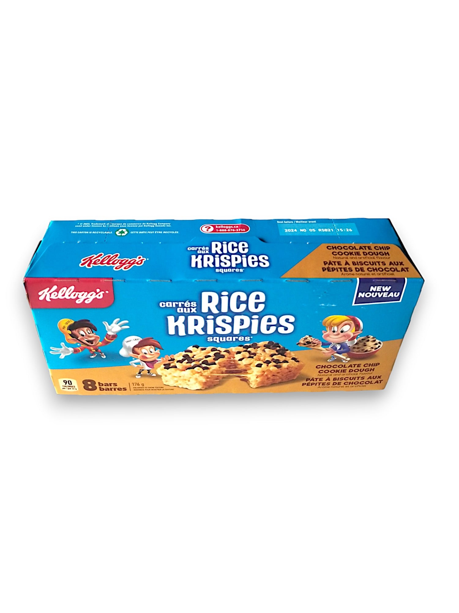 Kellogg's Rice Krispies Squares, Chocolate Chip-Cookie Dough, top of box