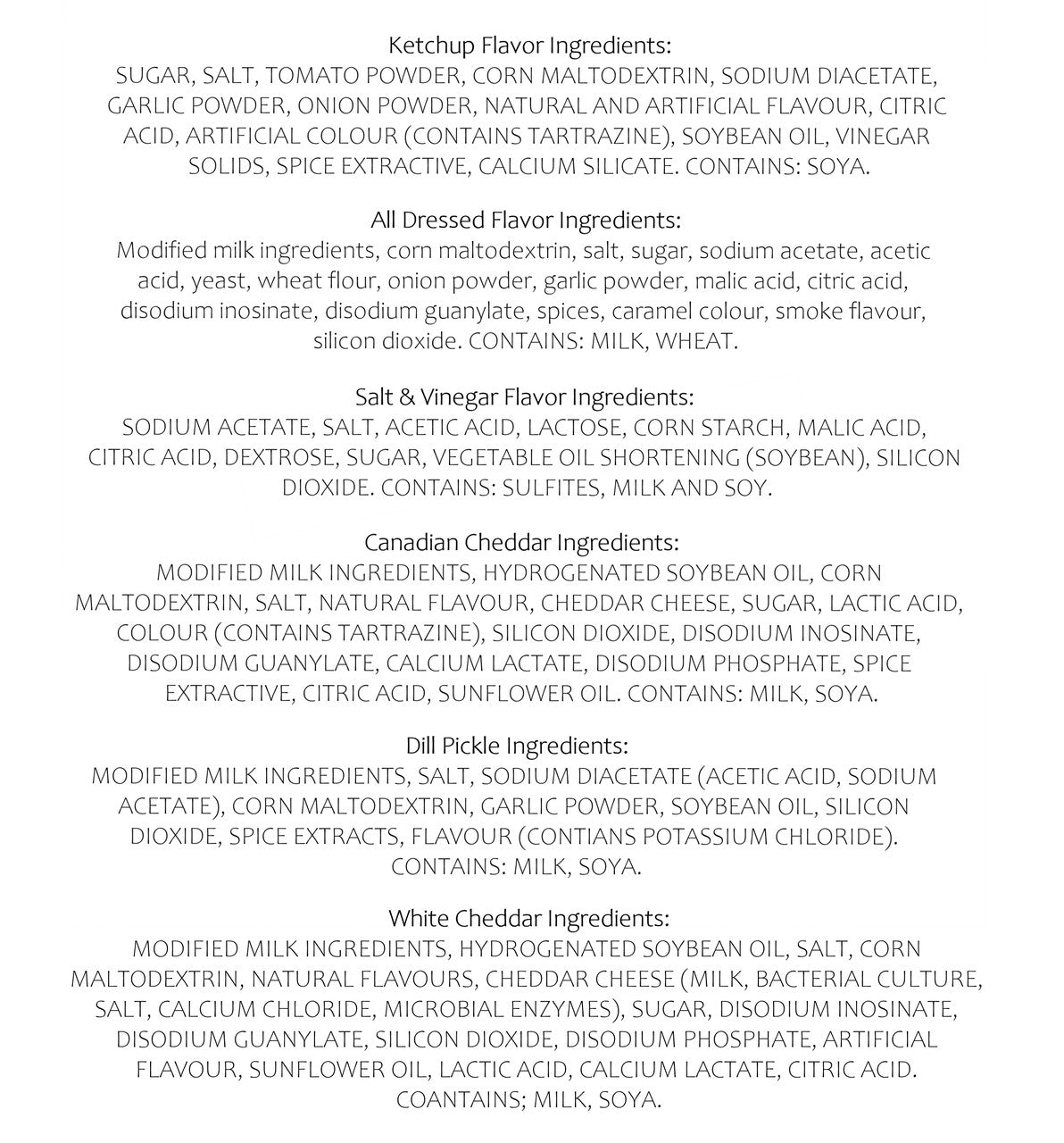 Kernels Popcorn Seasoning - Canadian Bundle - (Ketchup, All Dressed, Dill Pickle, Canadian Cheddar, White Cheddar, Salt & Vinegar) 6 Flavours!