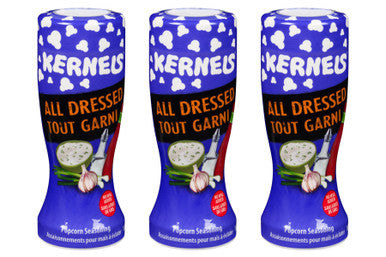 Kernels Popcorn Seasoning All Dressed, 110g/3.9 oz. (3pk) (Imported from Canada)