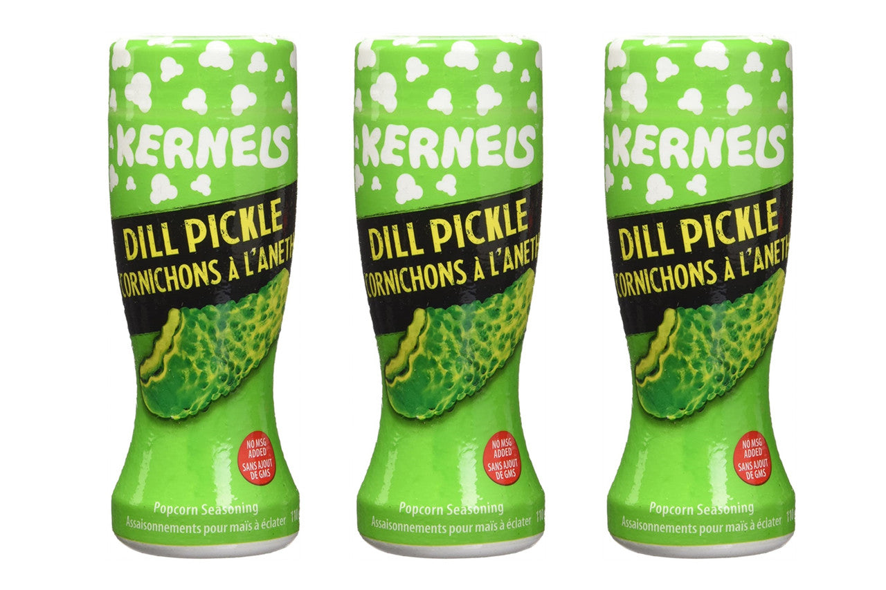 Kernels Dill Pickle Popcorn Seasoning, 110g (3 Pack) (Imported from Canada)