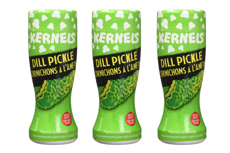 Kernels Dill Pickle Popcorn Seasoning, 110g (3 Pack) (Imported from Canada)