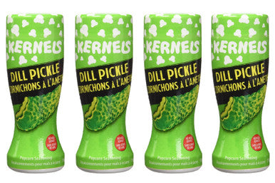 Kernels Dill Pickle Popcorn Seasoning, 110g (4 Pack) (Imported from Canada)