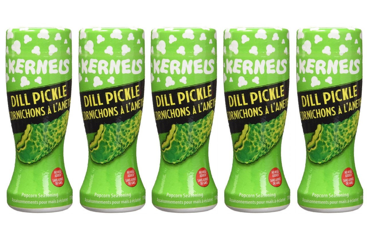 Kernels Dill Pickle Popcorn Seasoning, 110g (5 Pack) (Imported from Canada)