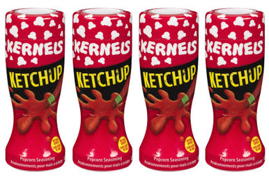 Kernels Ketchup Popcorn Seasoning, 125g (4 Pack) (Imported from Canada)