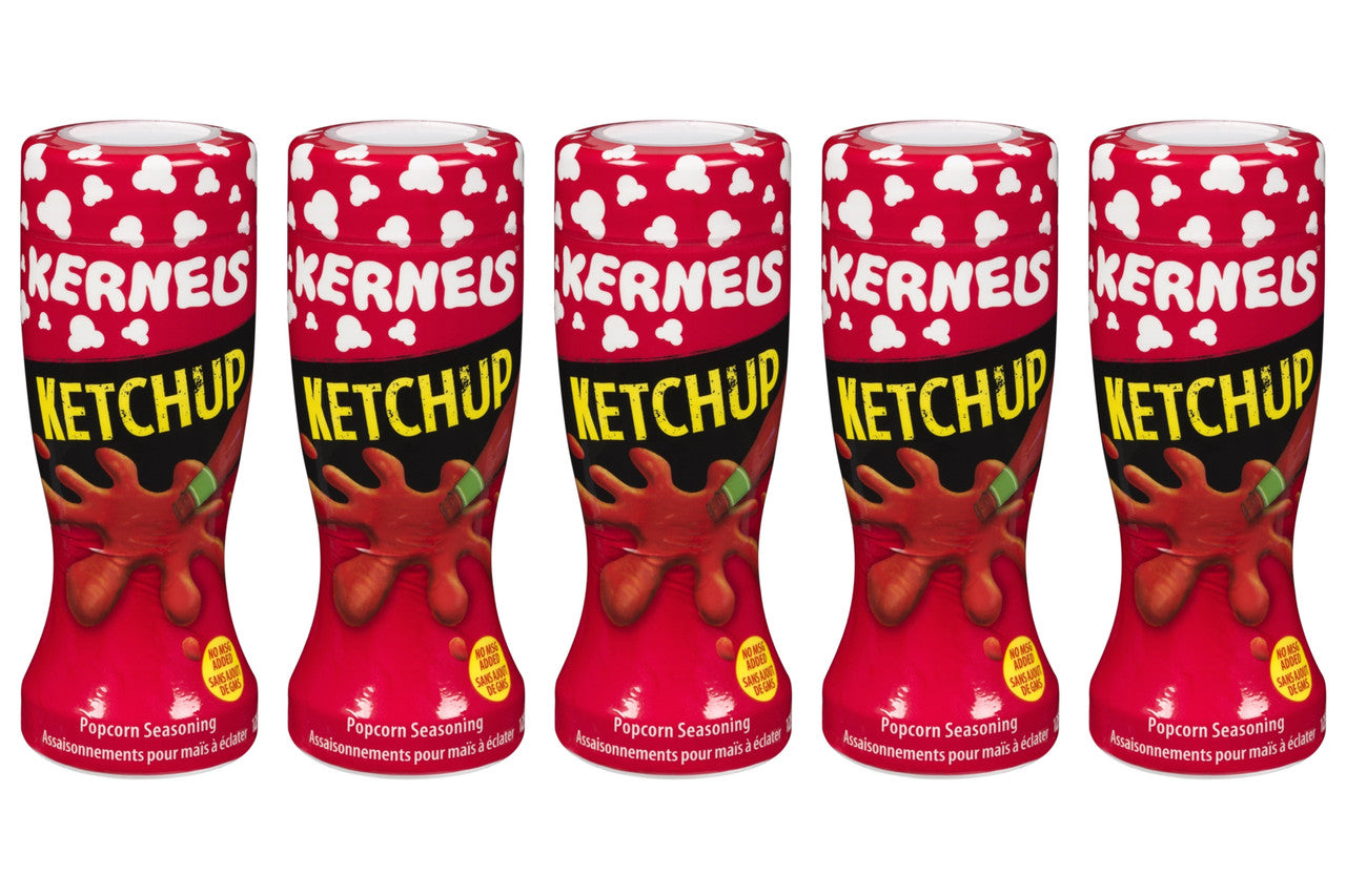 Kernels Ketchup Popcorn Seasoning, 125g (5 Pack) (Imported from Canada)