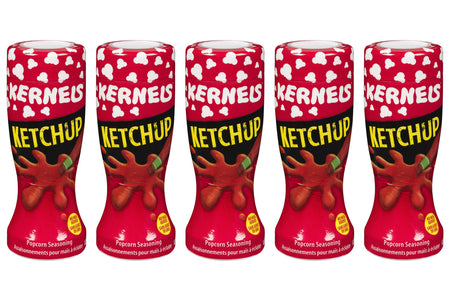 Kernels Ketchup Popcorn Seasoning, 125g (5 Pack) (Imported from Canada)