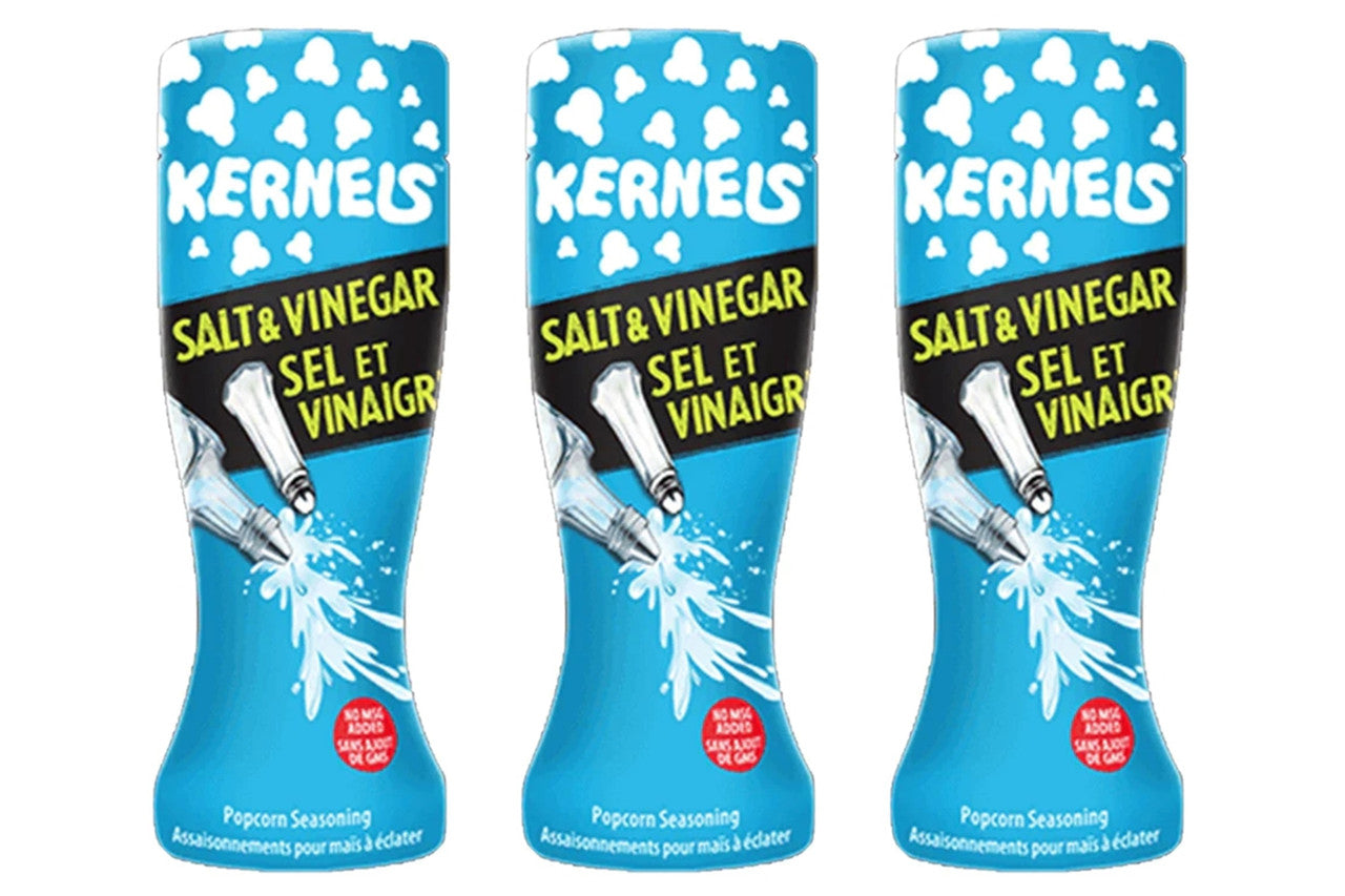 Kernels Popcorn Seasoning Salt and Vinegar 110g (3 Pack) (Imported from Canada)
