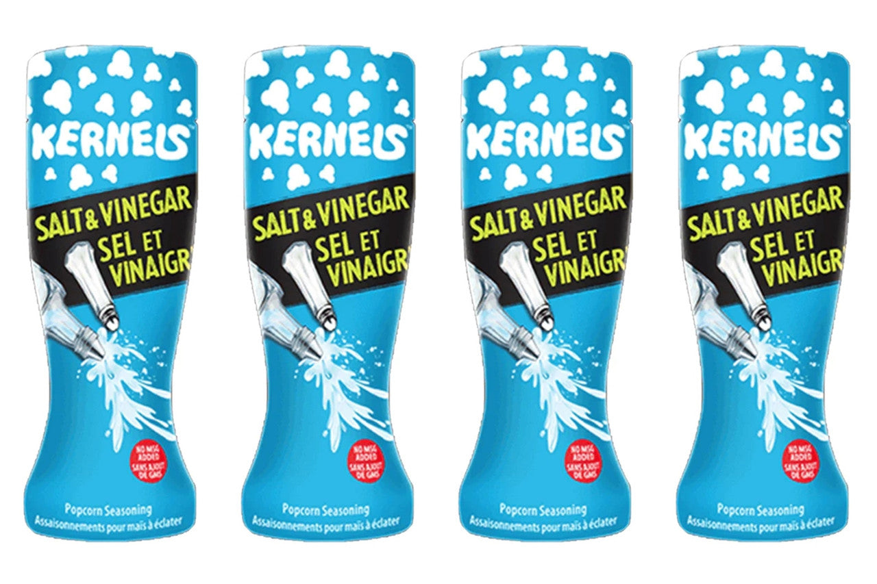 Kernels Popcorn Seasoning Salt and Vinegar 110g (4 Pack) (Imported from Canada)