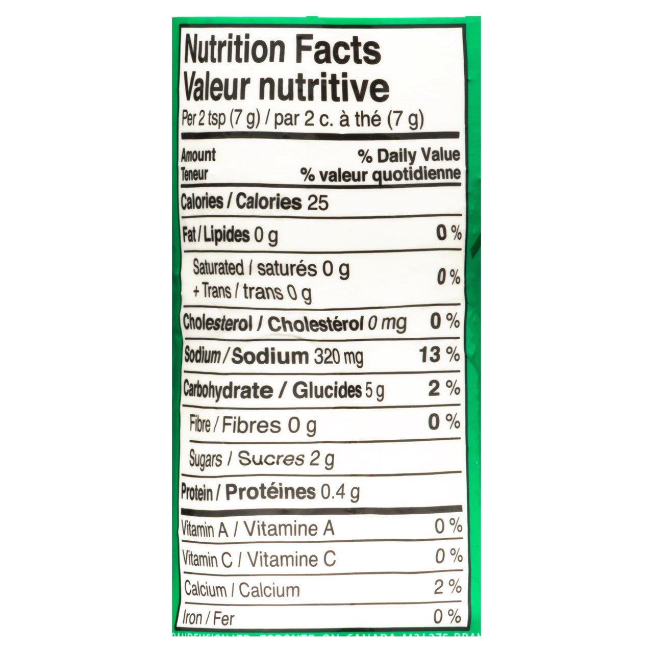 Kernels Sour Cream and Onion Popcorn Seasoning 100g Nutritional Facts