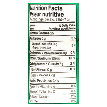 Kernels Sour Cream and Onion Popcorn Seasoning 100g Nutritional Facts