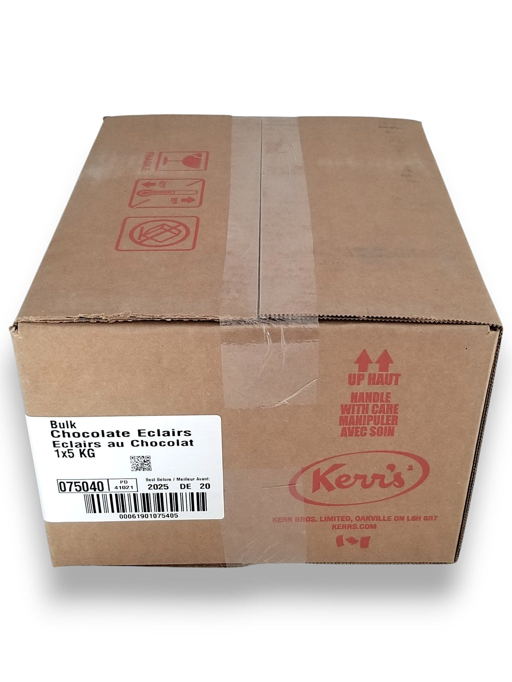 Kerr's Bulk Assorted Chocolate Eclairs, 5kg/11 lbs. - Top Of Box