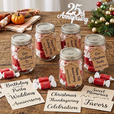 Individually wrapped Kerr’s Maple Toffee party favors