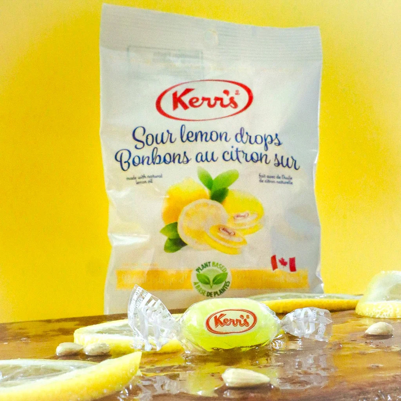 Front of Kerr's Sour Lemon Drops Candy