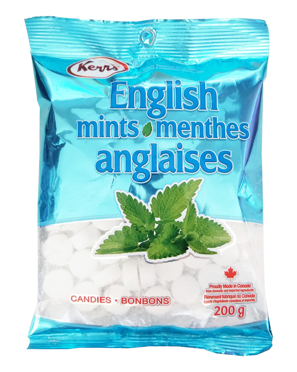 Kerr's English Mints, 200g/7 oz. Bag {Imported from Canada} Caffeine