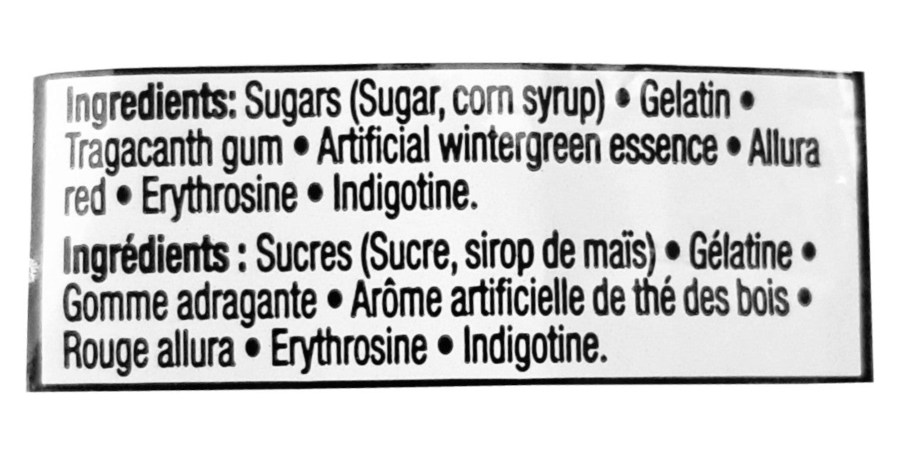 Kerr's Wintergreen Mints, 500g/17.5 oz. Bag {Imported from Canada}