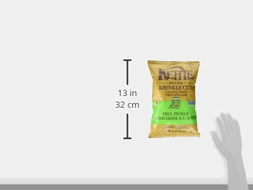 Kettle Dill Pickle Krinkle Cut Potato Chips, 220g/7.8oz. Bag Size