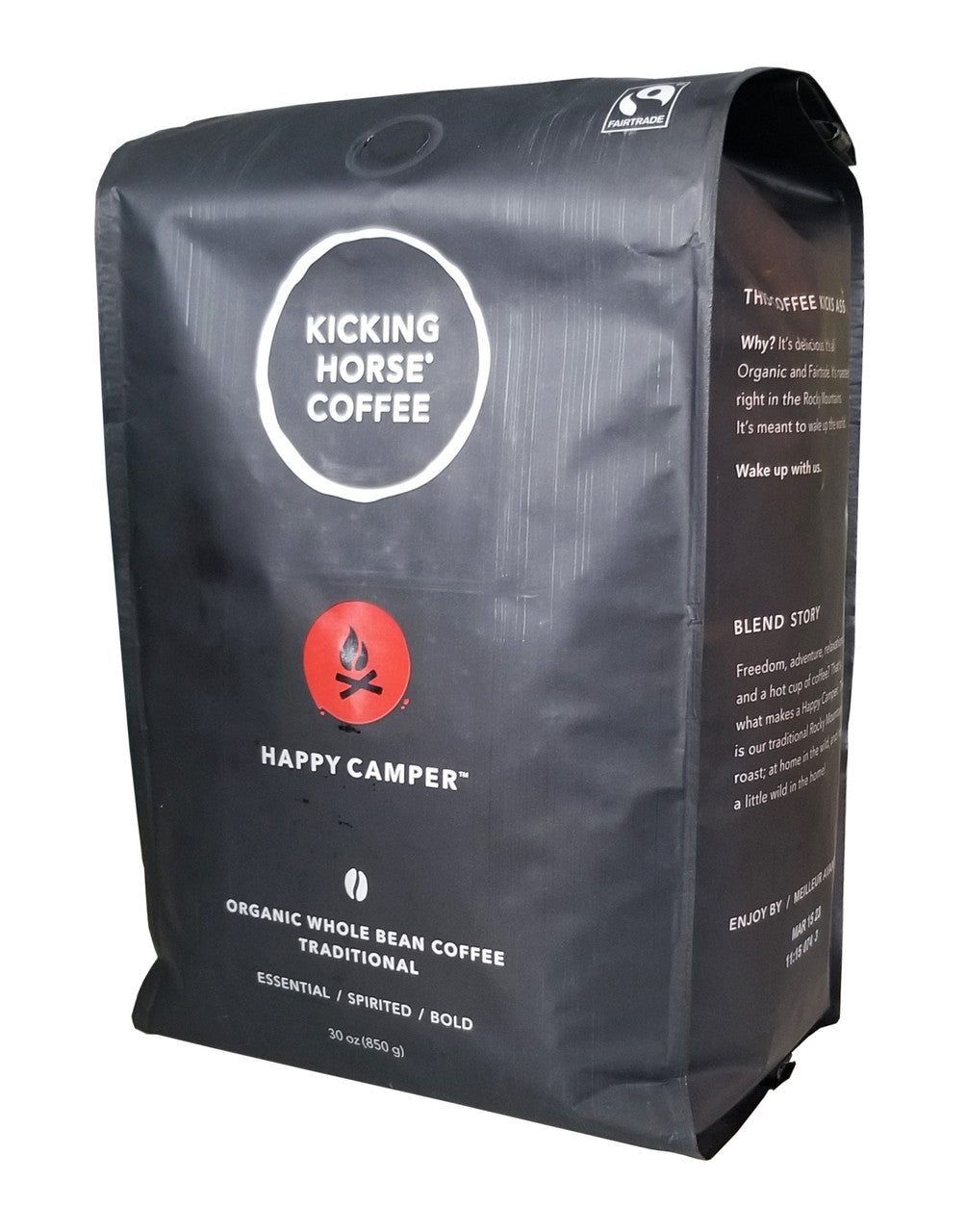 Kicking Horse Organic Happy Camper Whole Bean Coffee, 30 oz./830g {Imported from Canada}