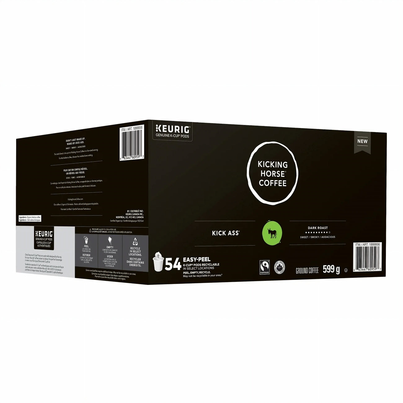 Kicking Horse Coffee Keurig coffee pod packaging on a white background