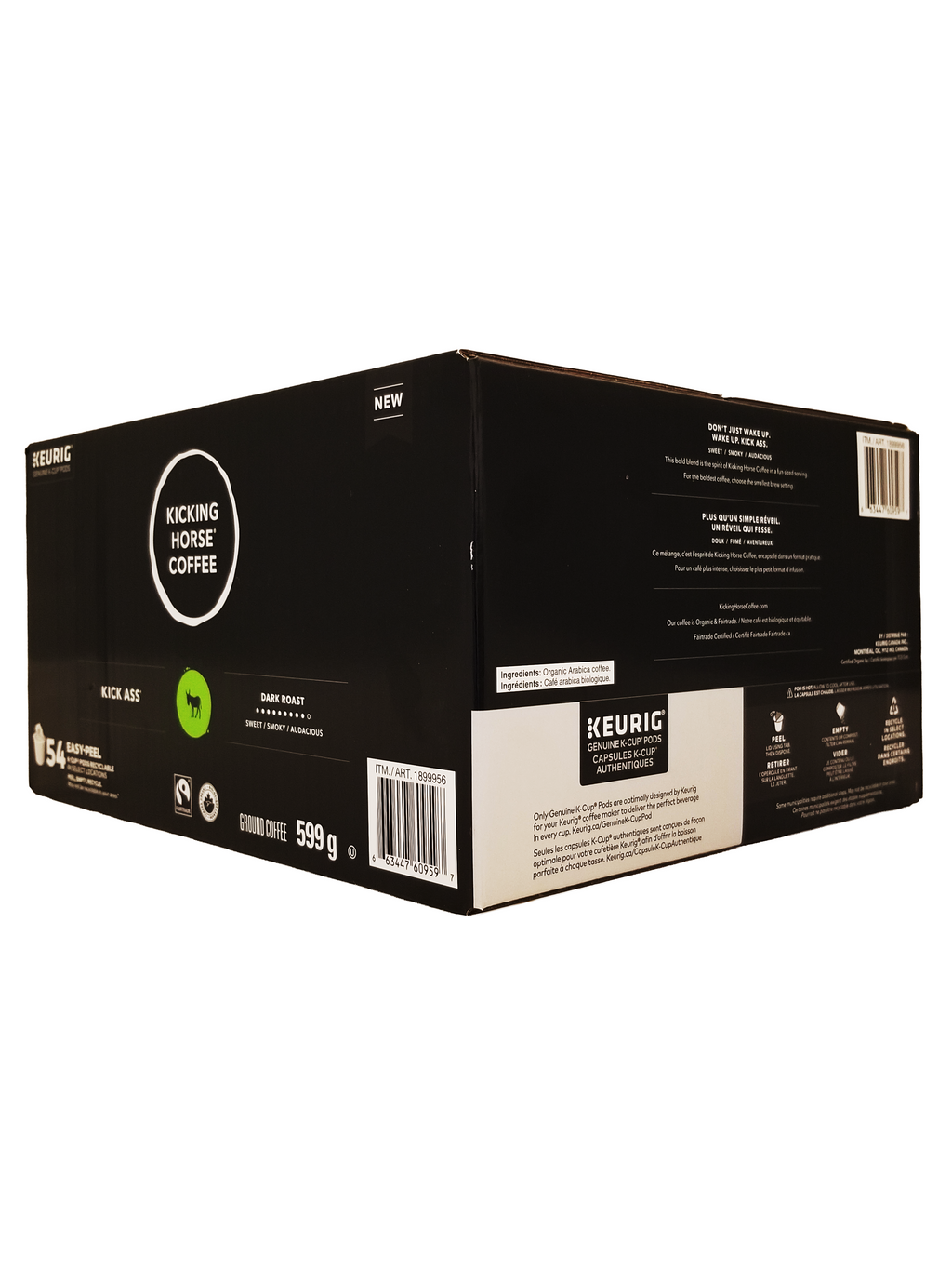 Kicking Horse Coffee Keurig coffee box on a white background