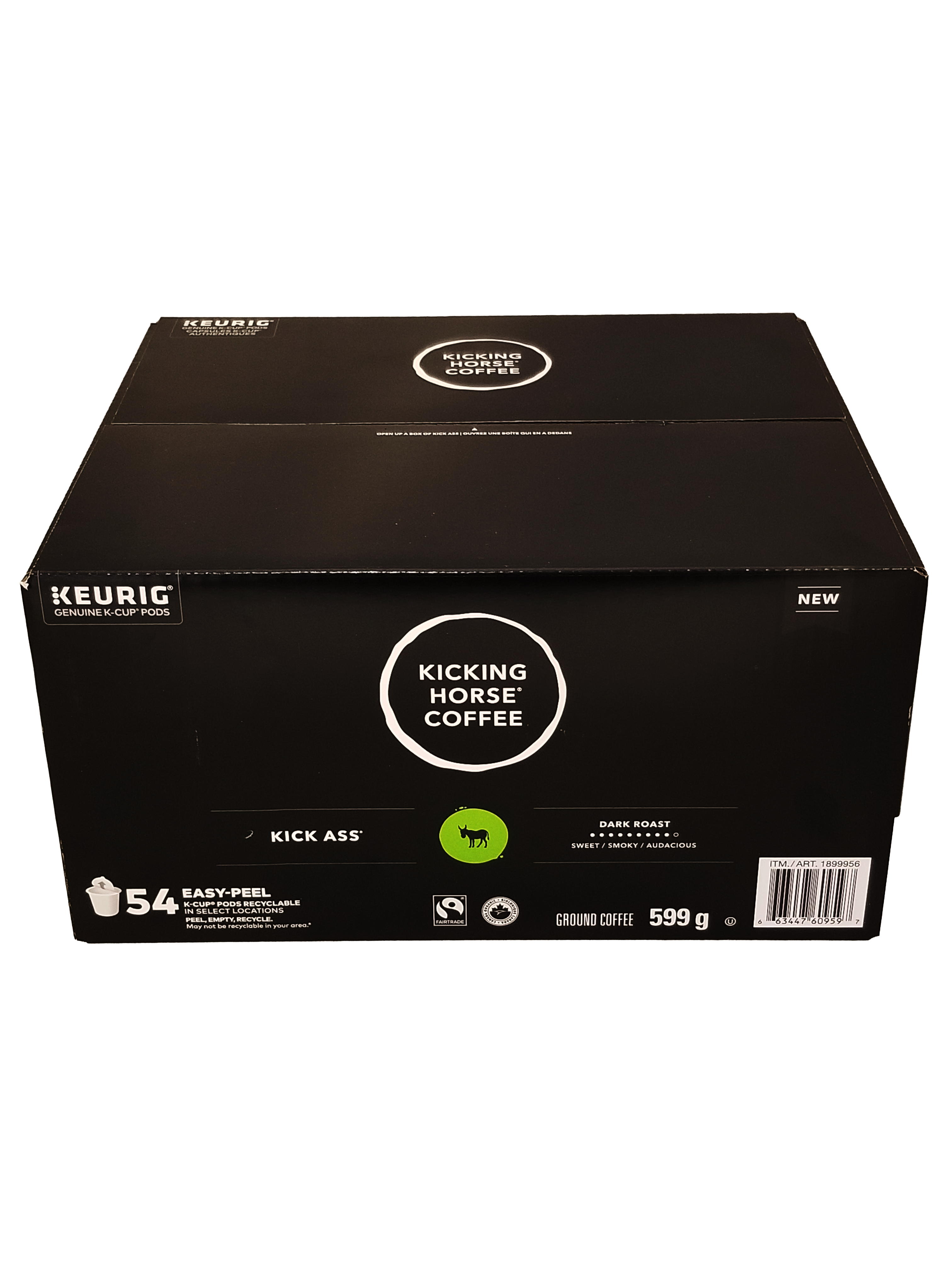 Kicking Horse Coffee Keurig coffee pod box on a white background