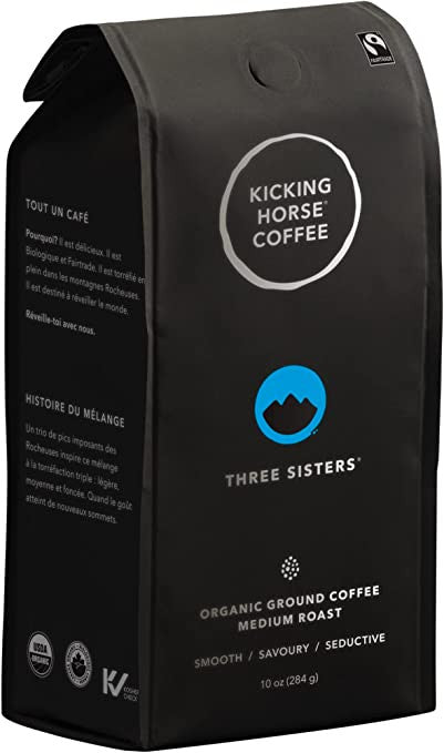 Kicking Horse Ground Coffee (3) Pack - Kick Ass, Three Sisters, 454 Horse Power (284g/10 oz., per package) {Imported from Canada}