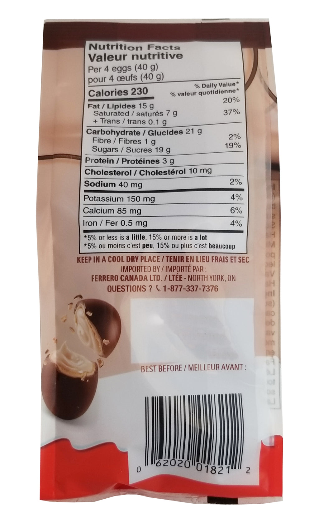 Kinder Bueno Crispy Chocolate Hazelnut Eggs, 140g/5 oz. Bag (Imported from Canada)