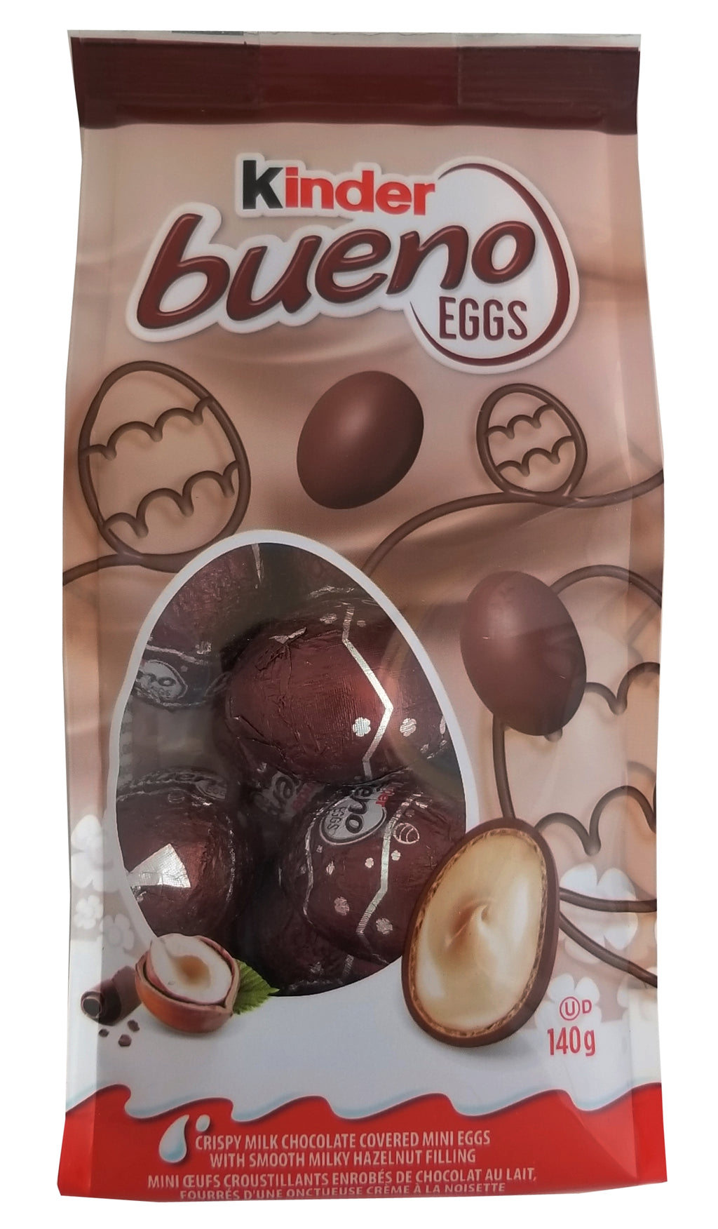 Kinder Bueno Crispy Chocolate Hazelnut Eggs, 140g/5 oz. Bag (Imported from Canada)