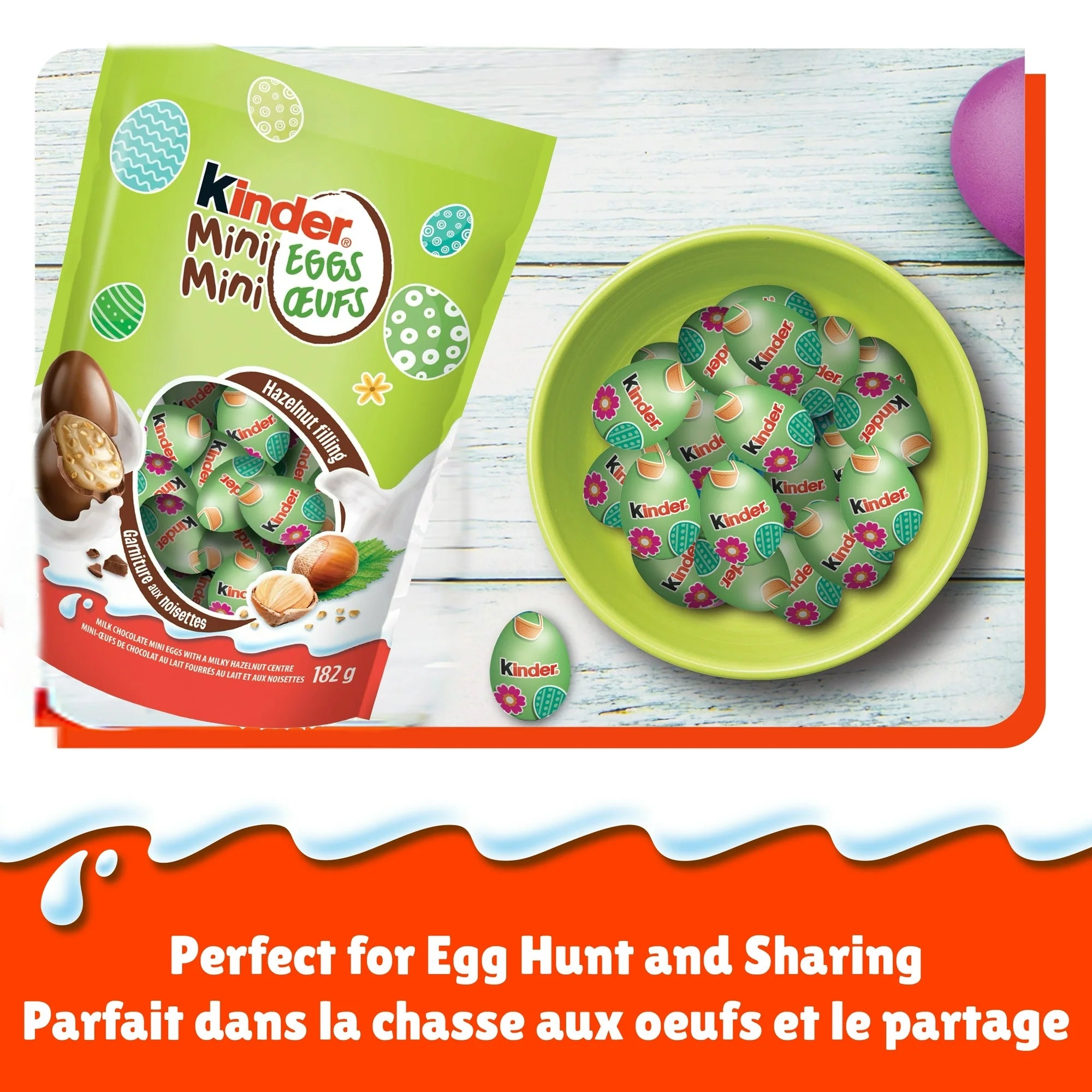 Kinder Mini Eggs With Hazelnut Filling - 182g (6.4 oz)