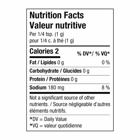 Kinder's Caramelized Onion Butter Seasoning 176 g nutrition facts label