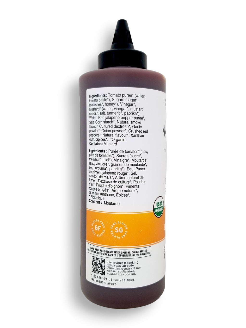 Kinder's Honey Hot BBQ Sauce, 598ml/20.2 oz., Squeeze Bottle