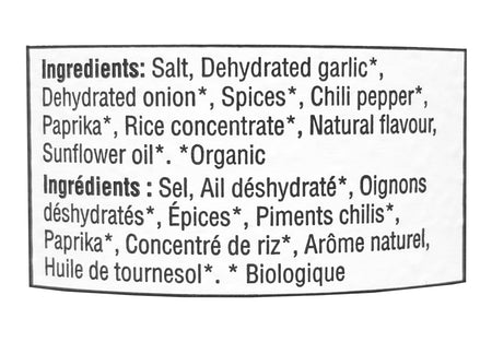 Kinder's Woodfired Garlic Seasoning with Hardwood Smoked Flavor, 326g/11.4 oz. Shaker Ingredients