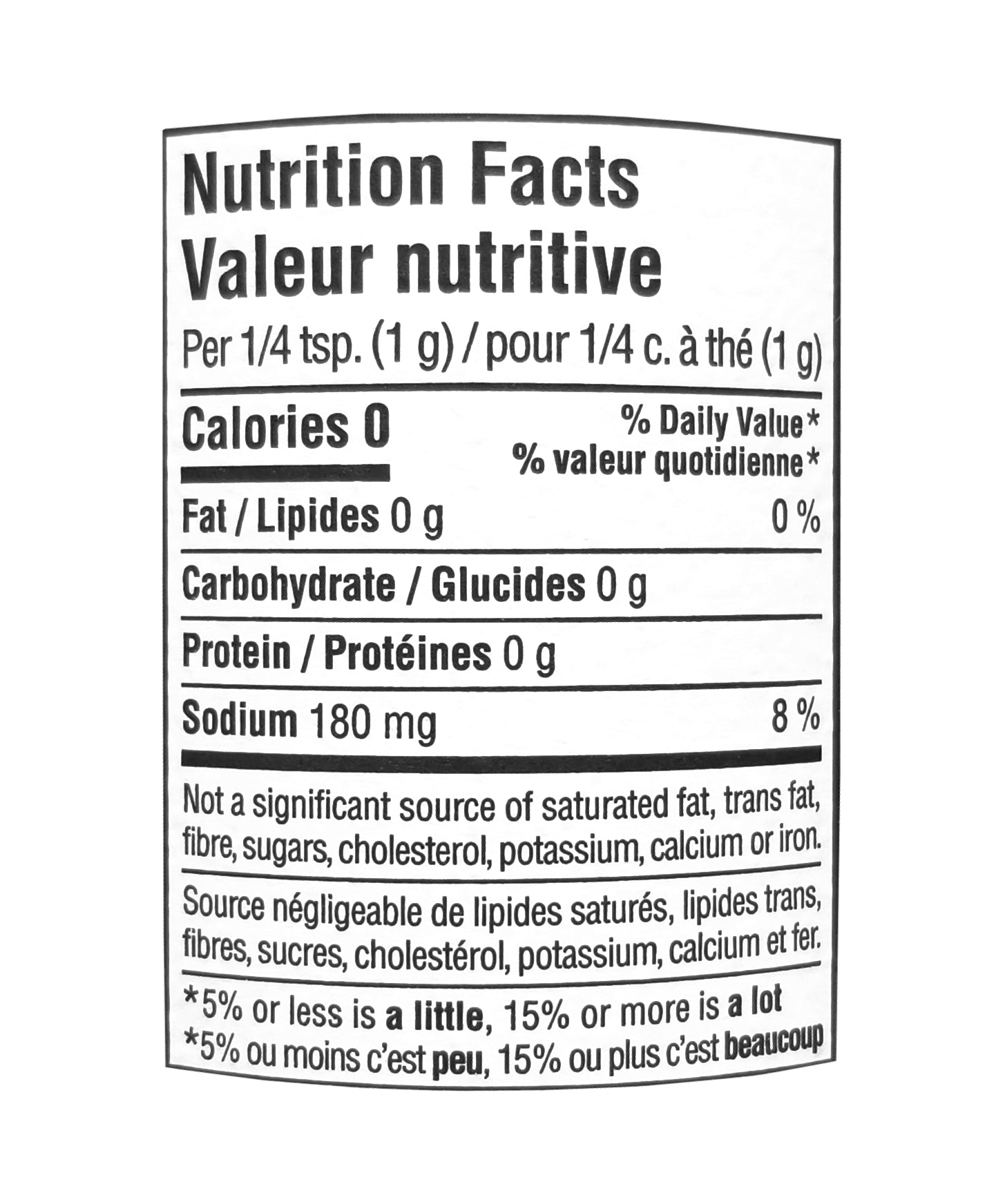 Kinder's Woodfired Garlic Seasoning with Hardwood Smoked Flavor, 326g/11.4 oz. Shaker Nutritional Facts label