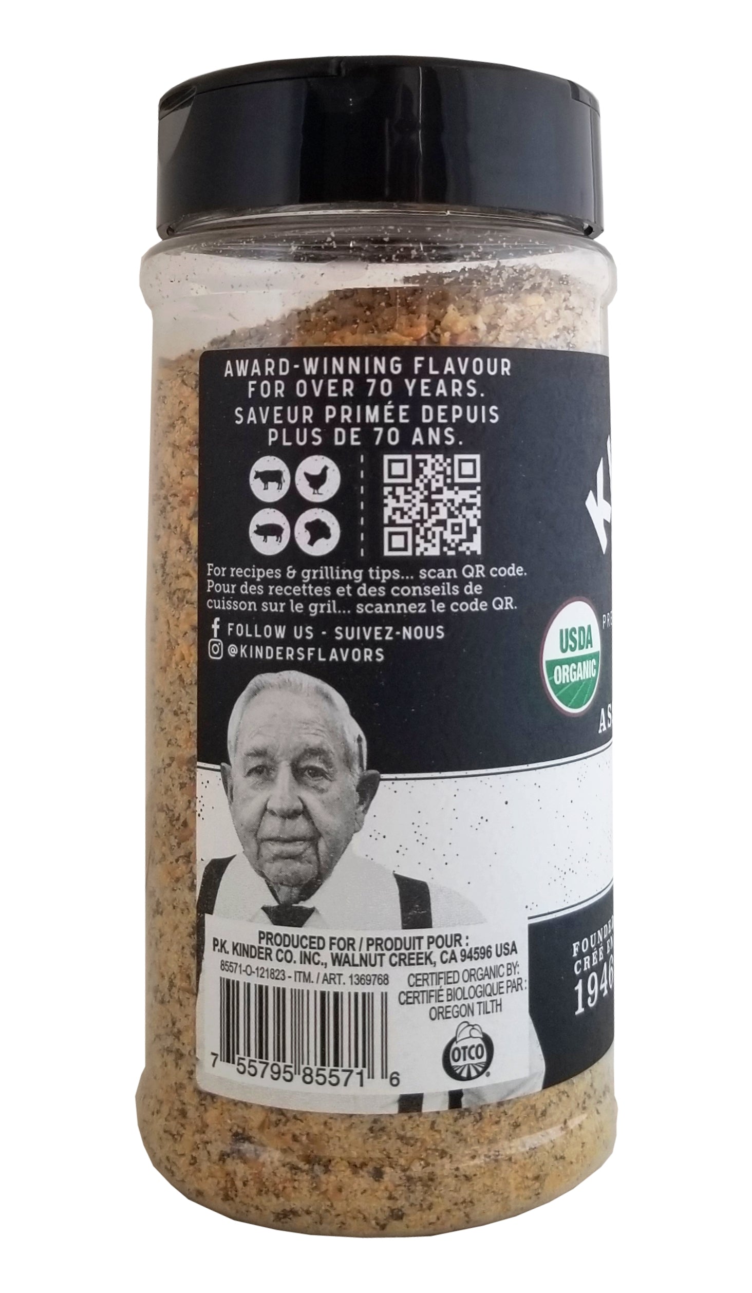 Kinder's The Blend - Salt, Pepper, & Garlic Seasoning, 347g/12 oz. Shaker {Imported from Canada}