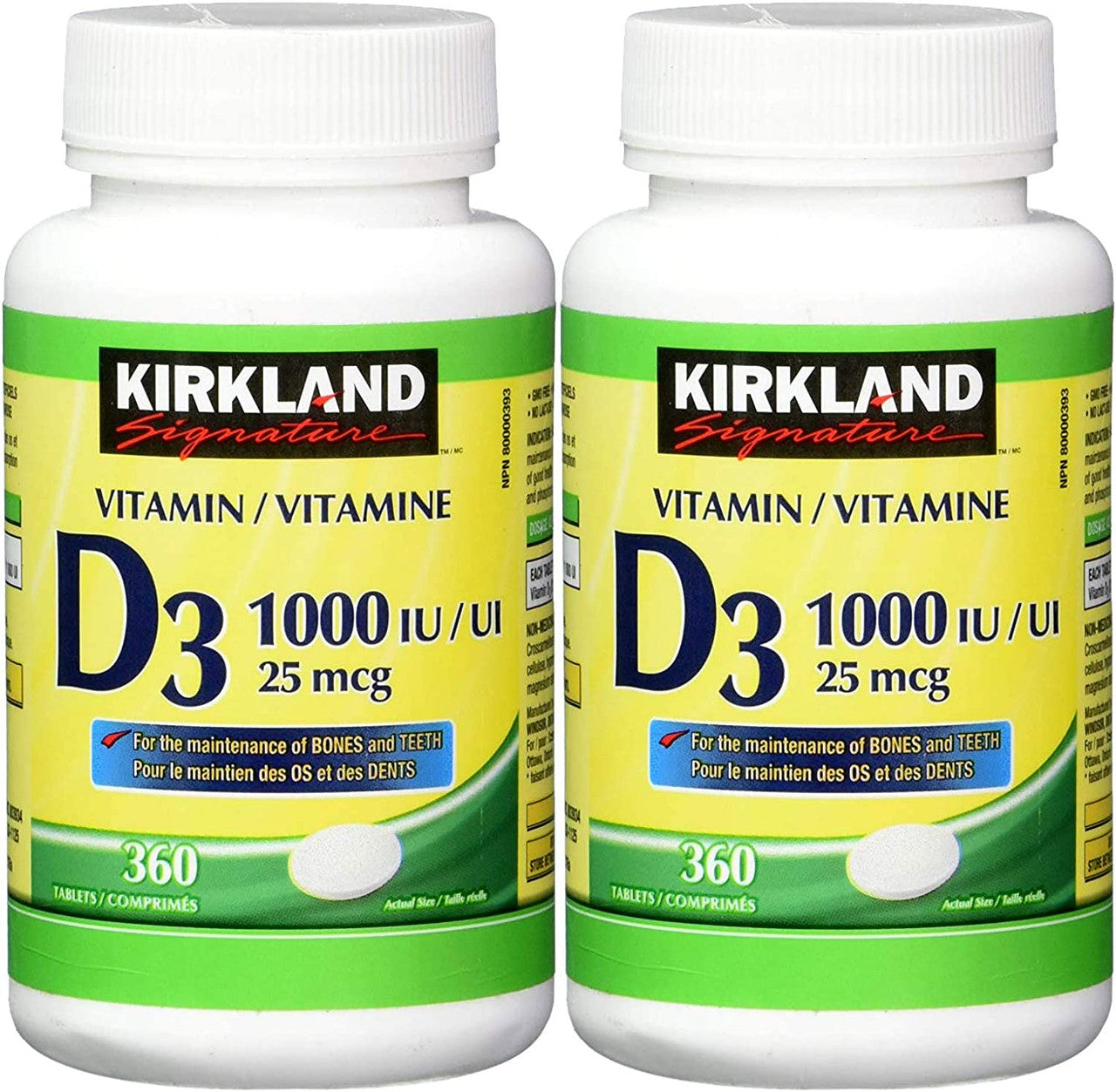 Kirkland Signature Vitamin D3 25mcg - Inside