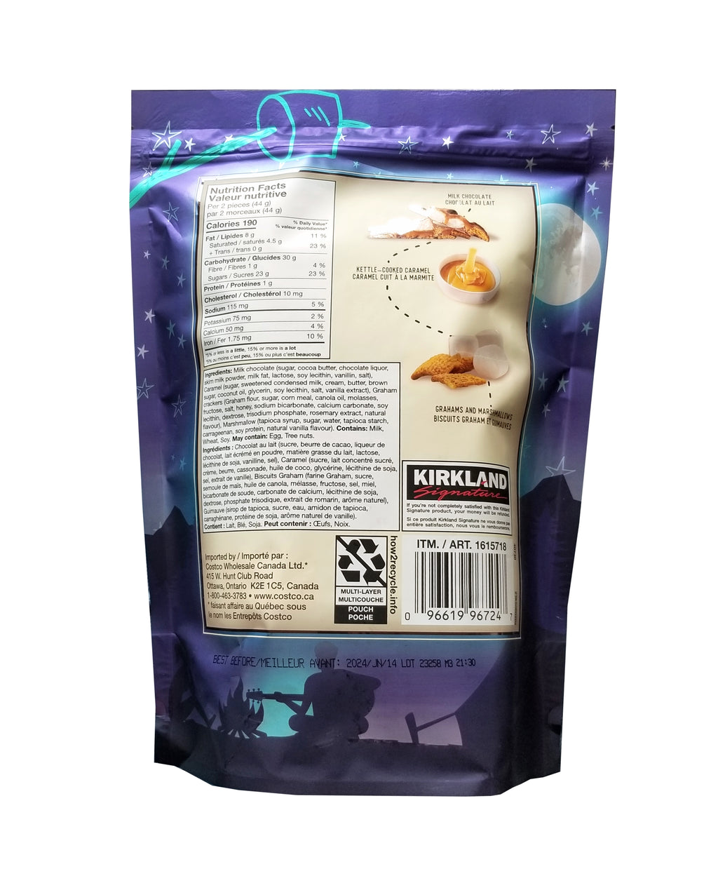 Kirkland Signature Caramel S'mores Clusters, 748g/26 oz. Bag {Imported from Canada}