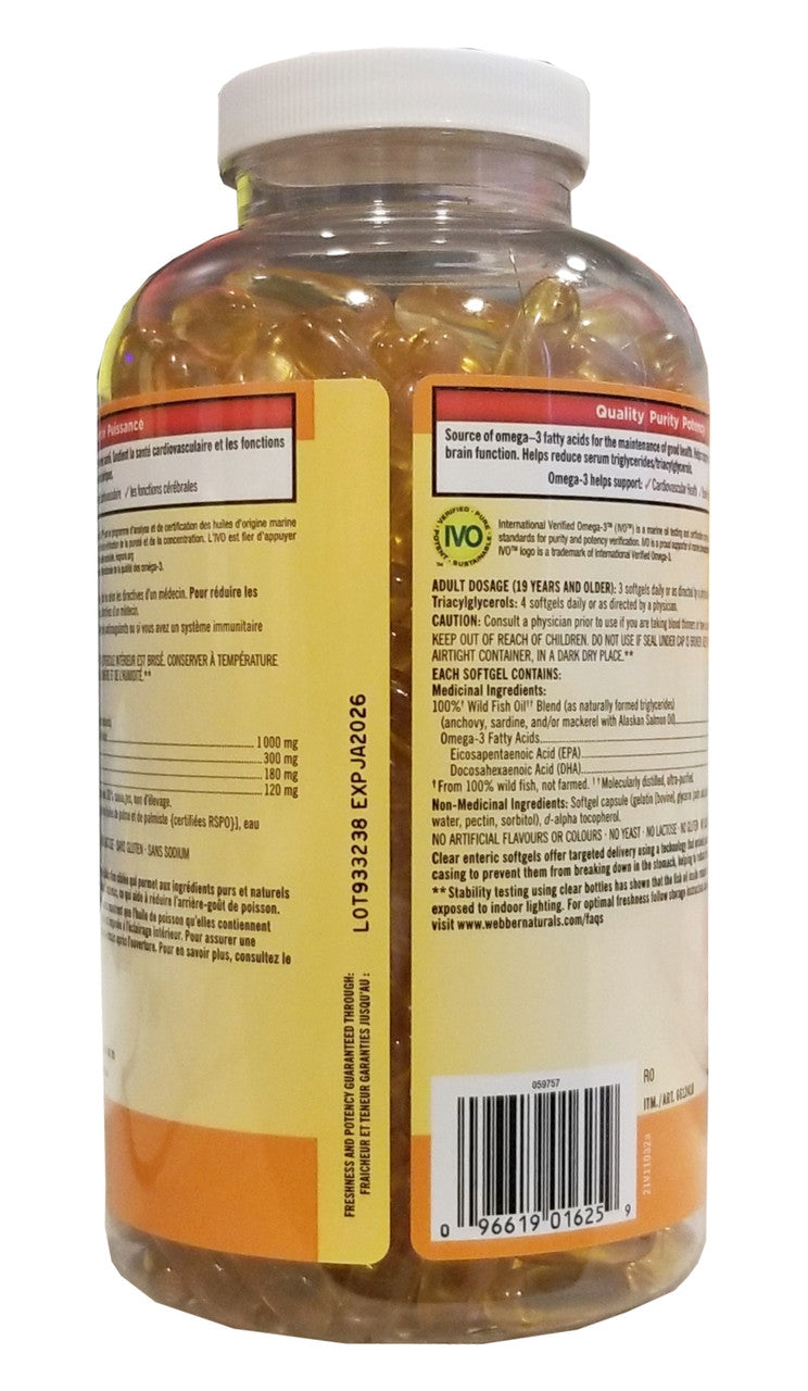 Kirkland Signature 100% Wild Fish Oil Blend with Alaskan Salmon Oil, 1000mg, 400 Softgels {Imported from Canada}